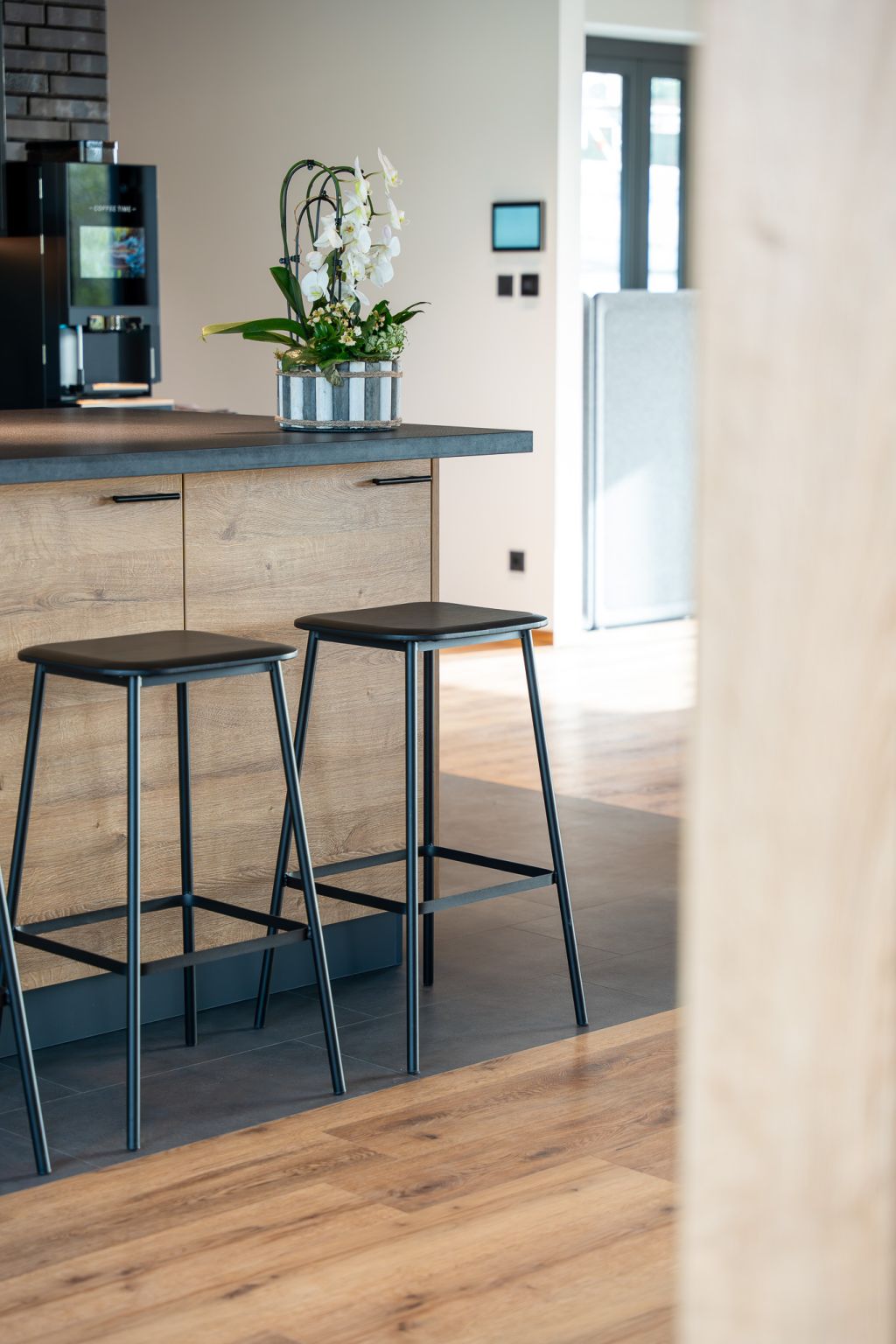 Der Mittelpunkt im Neubau am Standort Gießen - Das Work Café